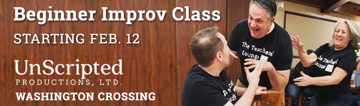 This beginner level class is for anyone interested in experiencing the joy, connection, and community of an improv class. Students will be introduced to Unscripted's core principles and watch them come to life through the playing of entry-level, fun games. 4 sessions: 2/12, 2/19, 2/26, 3/5