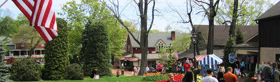 Peddler's Village is a 42-acre, outdoor shopping mall featuring 65 retail shops and merchants, 3 restaurants, a 71 room hotel and a Family Entertainment Center. in the Skippack, Montgomery County PA area