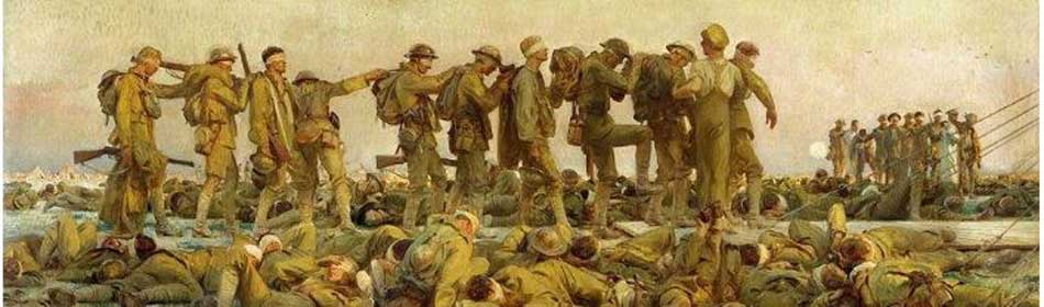 John Singer Sargent - Gassed, 1918 - Oil on canvas - (on display at Imperial War Museum, London, UK) in the Skippack, Montgomery County PA area